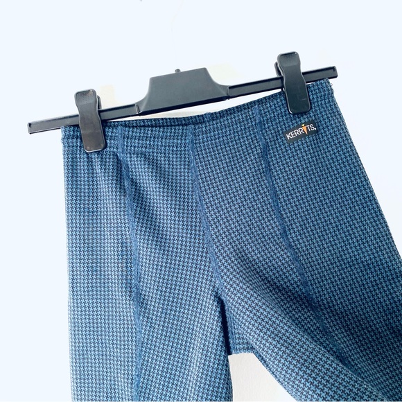 Kerrits Navy Blue Black Houndstooth Riding Breeches - Picture 4 of 8